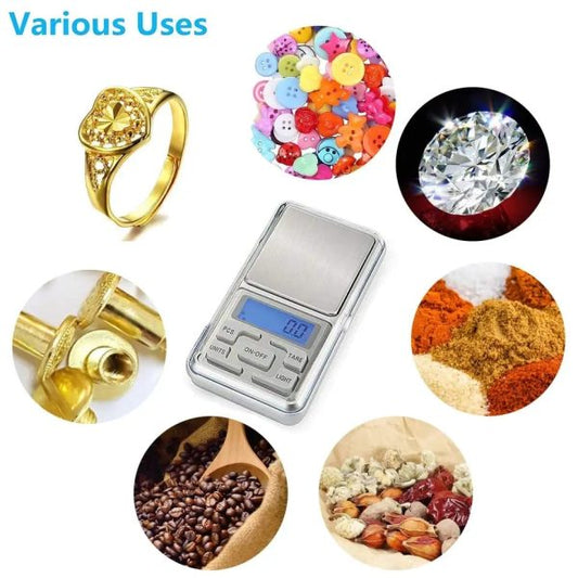 Mini Electronic Scale – High Precision Pocket Digital Scale for Jewelry, Gold, & Kitchen Use