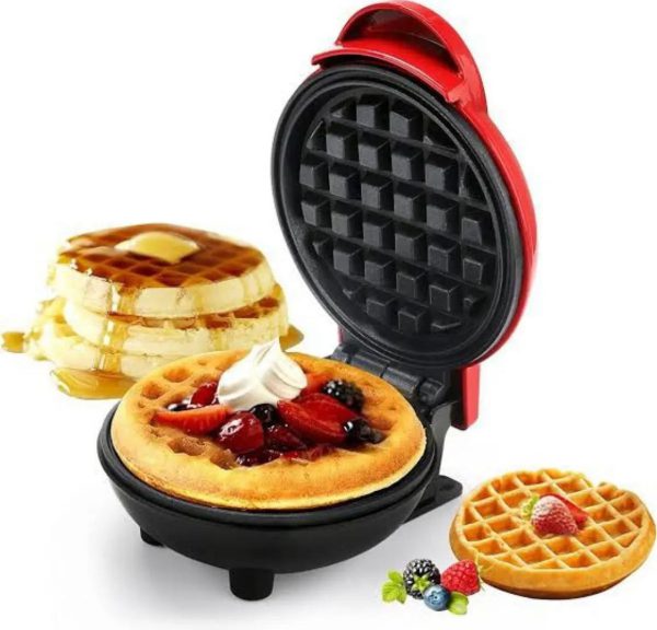 Mini Waffle Maker Breakfast Machine - Non-Stick and Easy to Clean (Random Color)