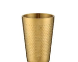 Mishrit Stainless Steel Drinking Glass (1pc)  Premium Mirror Finish Golden Tumbler for Water, Milk, Tea, Coffee, Lassi