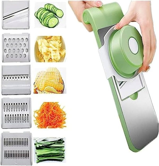 Multi-Functional Manual Vegetable Slicer & Cutter | Safe Potato Shredder, Garlic & Carrot Grater, Chopper