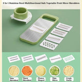 Multi-Functional Manual Vegetable Slicer & Cutter | Safe Potato Shredder, Garlic & Carrot Grater, Chopper