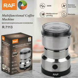 Multi-Purpose Electric Coffee Grinder – Automatic Stainless Steel Coffee & Spice Bean Grinder (RAF)