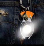 Multifunction Keychain COB Work Light | USB Rechargeable Mini Torch with Magnet, Lighter & Screwdriver