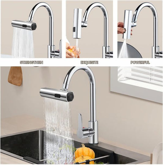 Multifunctional Kitchen Sink Waterfall Faucet – 3-Mode Water Flow Tap for Bathroom and Kitchen