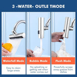 Multifunctional Kitchen Sink Waterfall Faucet – 3-Mode Water Flow Tap for Bathroom and Kitchen