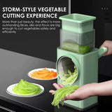 Multifunctional Manual Rotary Vegetable Cutter | 3-in-1 Cheese Grater & Mandoline Slicer with Suction Base