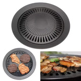 32cm Non-Stick BBQ Grill Frying Pan | Korean Traditional Cast Iron Grill Pan for Perfect Grilling