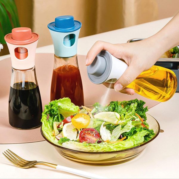 Oil Spray Dispenser Bottle – 170ml Pump for Cooking, BBQ, Baking, Frying, and Salads (Random Color)