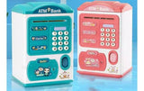 Piggy Bank ATM for Kids - Money Saving Box with Password & Fingerprint (Random Color)