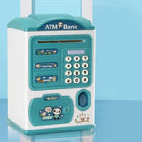 Piggy Bank ATM for Kids - Money Saving Box with Password & Fingerprint (Random Color)