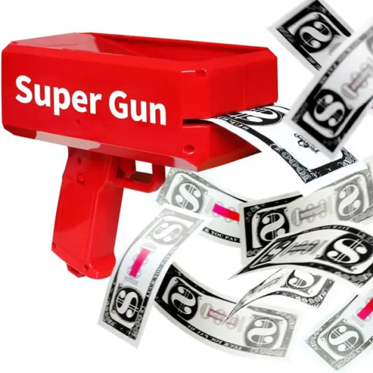 Rain Money Gun Toy | Red Paper Money Shooter Toy for Parties and Events