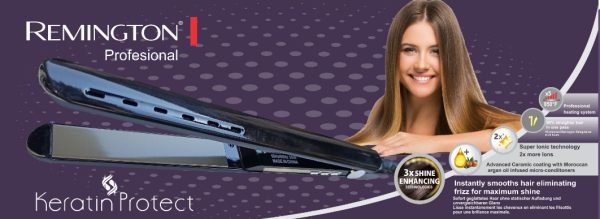 Remington Professional Keratin Protect Hair Straightener with Moroccan Argan Oil (R-S1016)