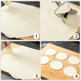 Rolling Dough Cutter – Dumpling Making Tool with Wood Handle | Kitchen Cutter Roller