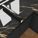 Self-Adhesive Black Gold Marble Sheet – Premium Kitchen, Furniture, and Wall Decor (60cm x 2m)