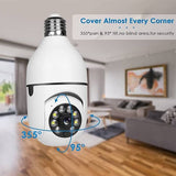 Speed-X 1080p WiFi Bulb Camera: 360° Night Vision & Two-Way Audio