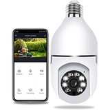 Speed-X 1080p WiFi Bulb Camera: 360° Night Vision & Two-Way Audio