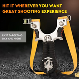 The Ultimate Slingshot | Imported Stainless Steel Laser Slingshot with Flat Rubber Band