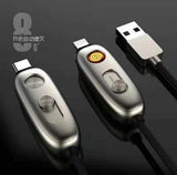 Usb Lot Imported Metal Charging Cable With Ligther