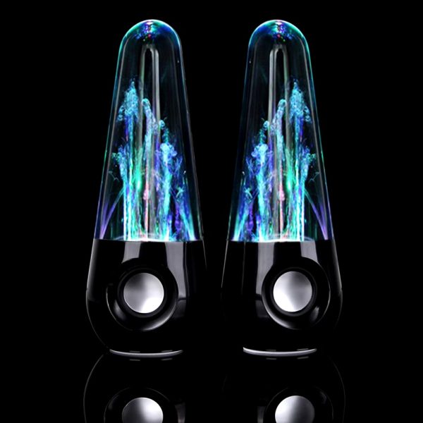 Bullet-Shaped Water Dancing Speakers - Colorful Light Show (Random Colors)