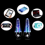 Bullet-Shaped Water Dancing Speakers - Colorful Light Show (Random Colors)