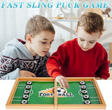 Wooden Sling Puck Game | Fast-Paced Football & Hockey Board Game for Kids & Adults