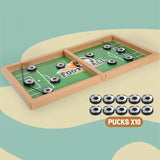 Wooden Sling Puck Game | Fast-Paced Football & Hockey Board Game for Kids & Adults